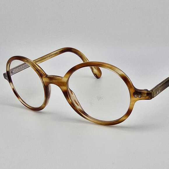 Chanel 3251 c.1413 Light Tortoise Round Eyeglasses Frame Italy 44-21-140